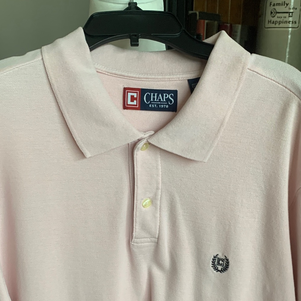 Chaps Light Pink Men's Polo Shirt
